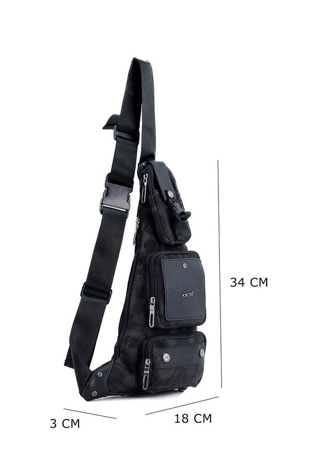 Siyah Unisex Postacı Çantası Ccs30700Bodybagsıyah - 1