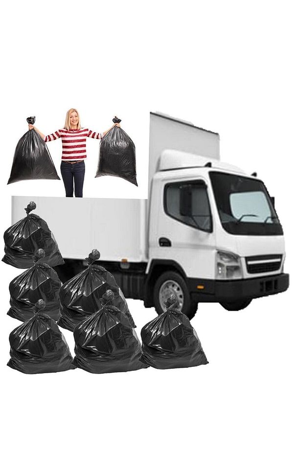 Siyah 1 Kg (TAKRİBİ) 80x110 Extra Büyük Eşya Taşıma Taşınma Poşeti Moloz Çuvalı Yaklaşık 7-8 Adet - 2