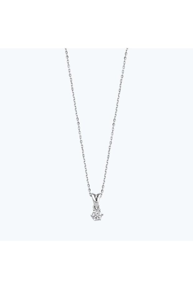 Pırlanta Tektaş Kolye - 1