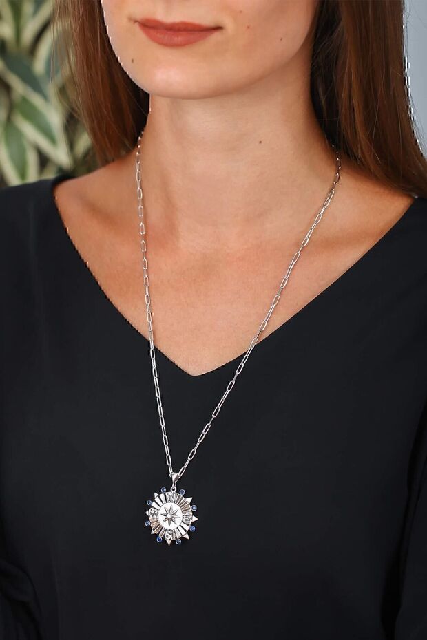 Silver Pusula Kolye - 1