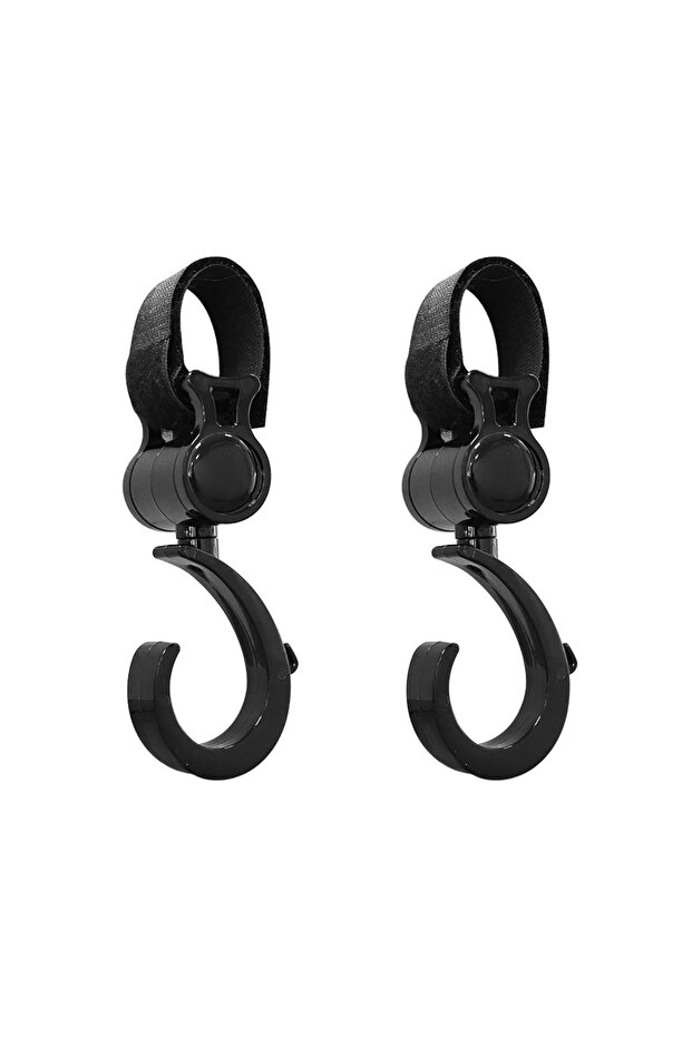 2pcs 1/2PCS Pram Hook Multifunctional 360 Degree Rotating Hanger Shopping Cart Car Seats Hooks Baby
