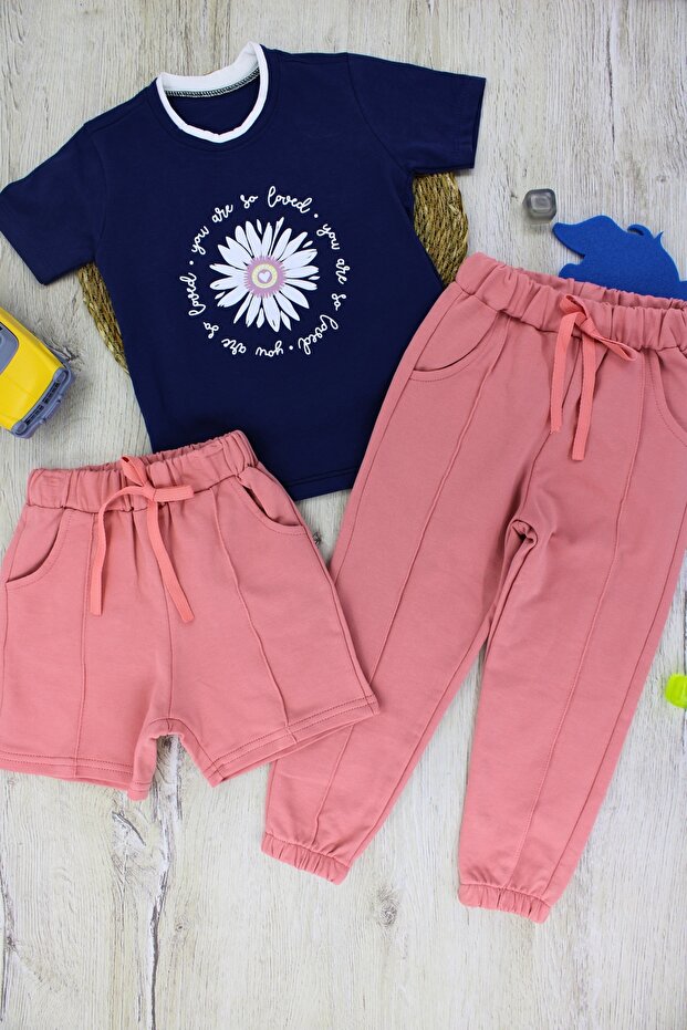 Summer Triple Suit for Girls 2 Years, 3 Years, 4 Years, 5 Years