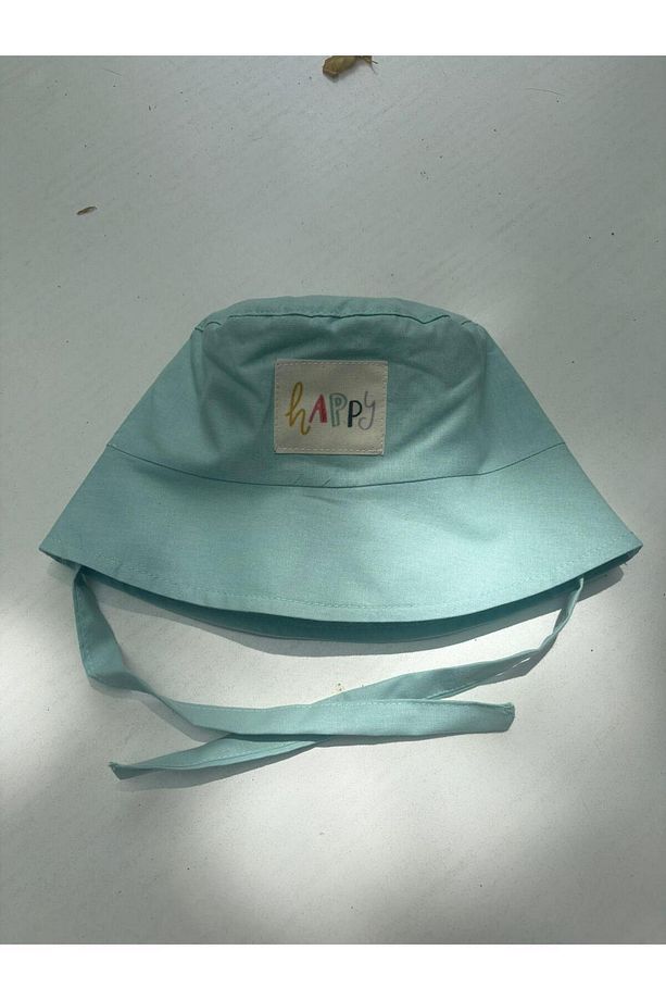YAZLIK GÖLGELİKLİ BAĞCIKLI BUCKET 1-6 YAŞ HAPPY MAVİ RENGİ ŞAPKA - 6
