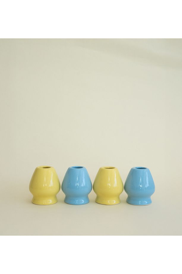Seramik Parlak Mavi Matcha Whisk Tutacağı - 5