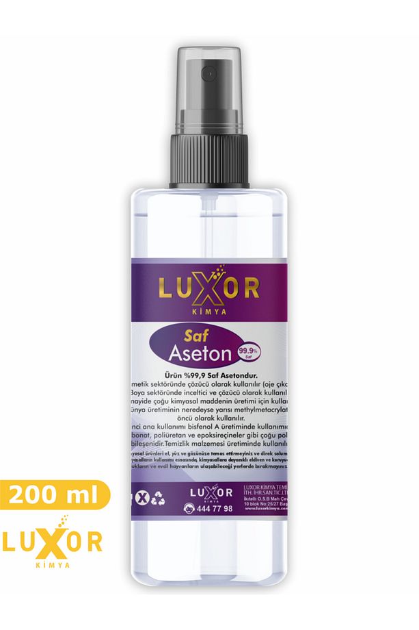Kimya %99.9 Saf Aseton 200 Ml - 1