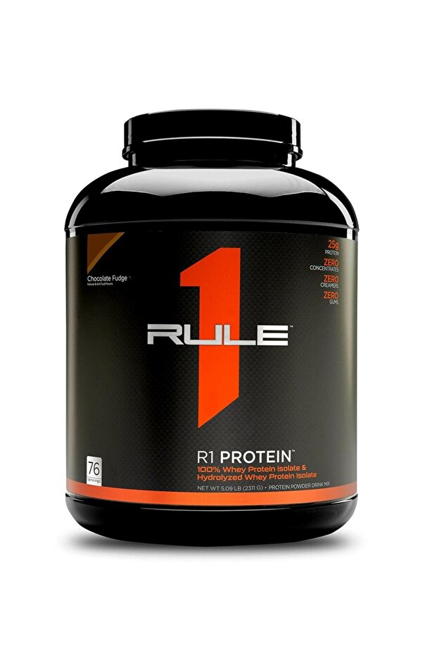 Rule One Proteins, R1 Protein - Chocolate Fudge,100% Isolate and Hydrolysate Protein Powder