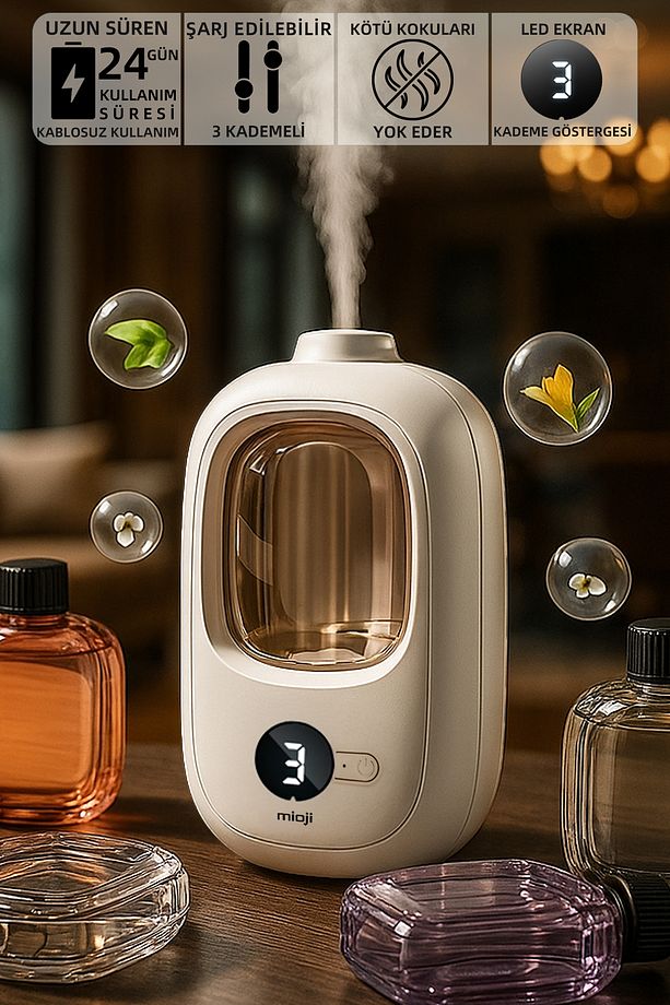 Mio Smell 2x Yeni Nesil Şarjlı Otomatik Oda Kokusu Makinesi (1 ADET HİLTON KOKUSU ILE BİRLİKTE) - 1
