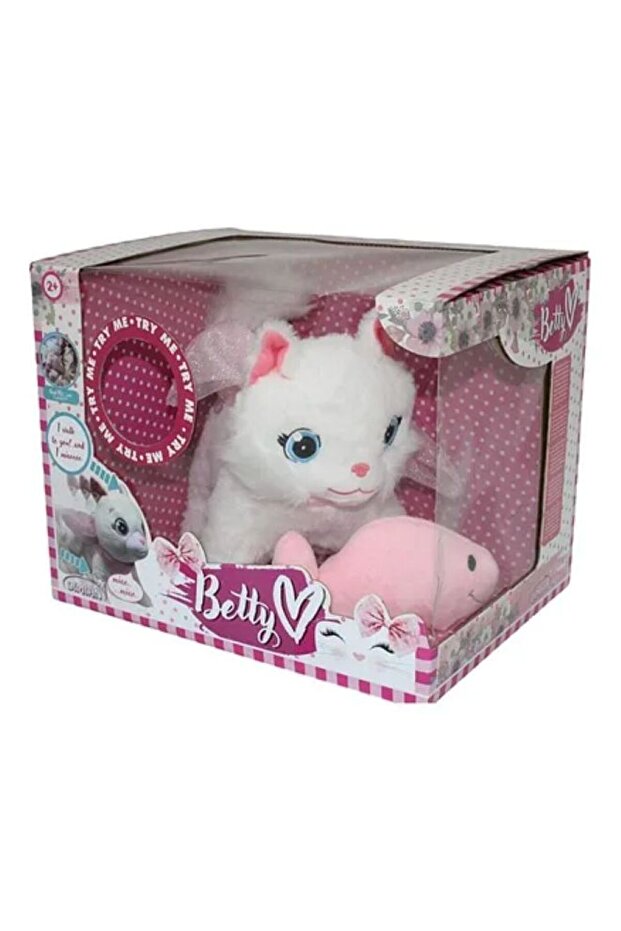 Bambolina Plush Betty Crawling Cat, Soft, Adorable, Sound Effect, 24 Months+ - 24 cm
