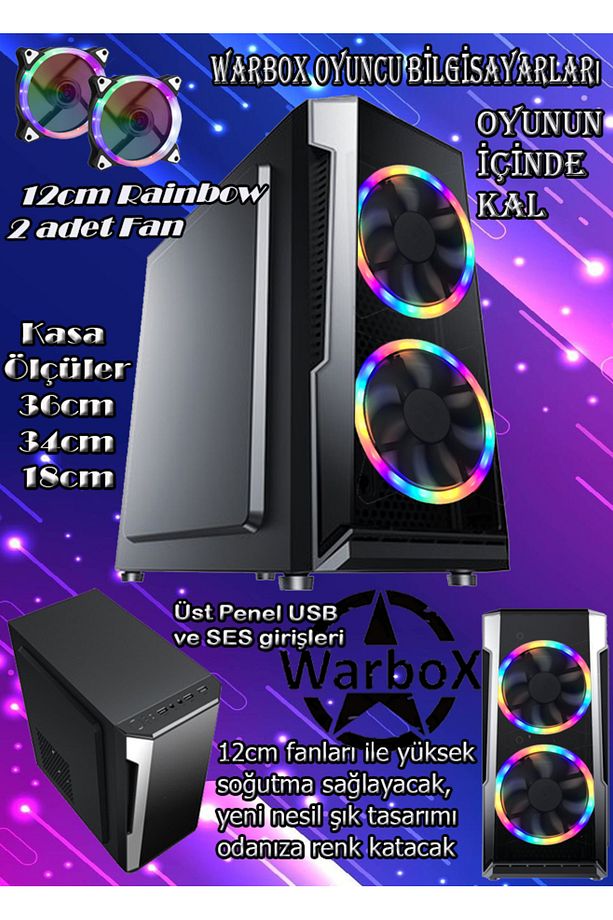 Alpagut Ryzen5 3.60ghz Işlemci 16gb Ddr4 Ram 240gb Ssd R7 240 4gb E.kartı 24" Monitör Gaming Pc - 2