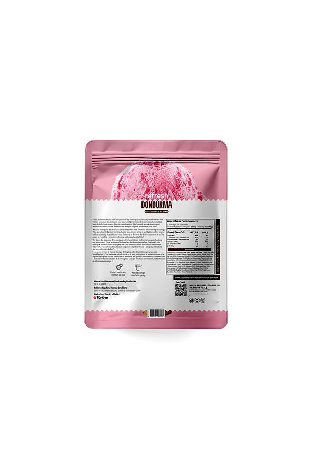 Freeze Dry Çilekli Dondurma - Dondurularak Kurutulmuş Dondurma - 30GR - 3