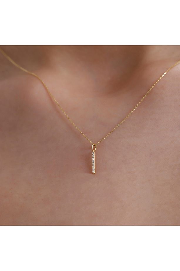 0,04 Karat Pırlanta Taşlı Sıralı Kolye - PR01546 - 4