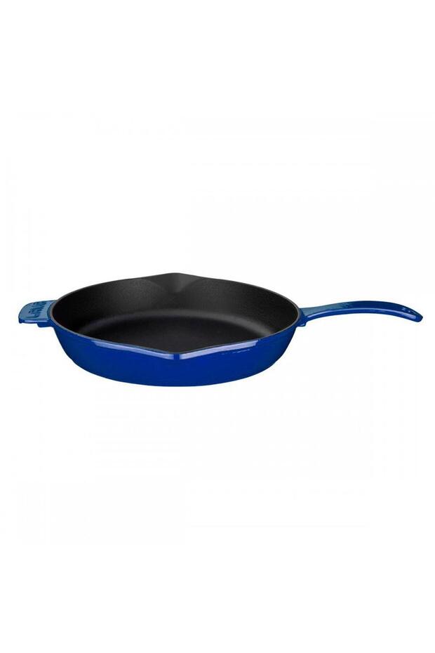 Round Frying Pan 28 Cm Metal Handle Blue Lvystv28k0b