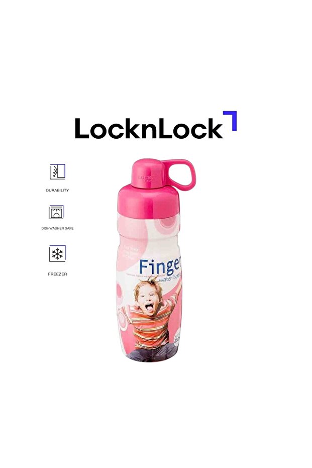 450ml Finger Water Bottle - Pink