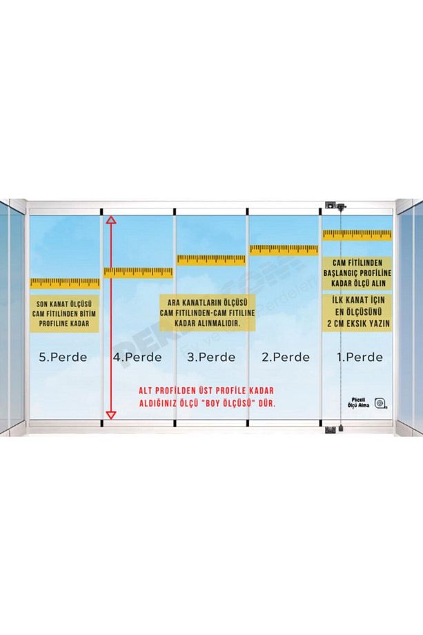 Cam Balkon Perdesi Yapıştırmalı Plise Perde 102 Gr/m2 Antrasit Profil Antrasit Kumaş 48 X 162 Cm - 8