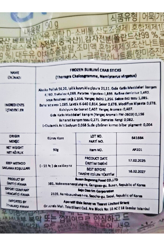 Surimi Yengeç Eti 90gr - 3