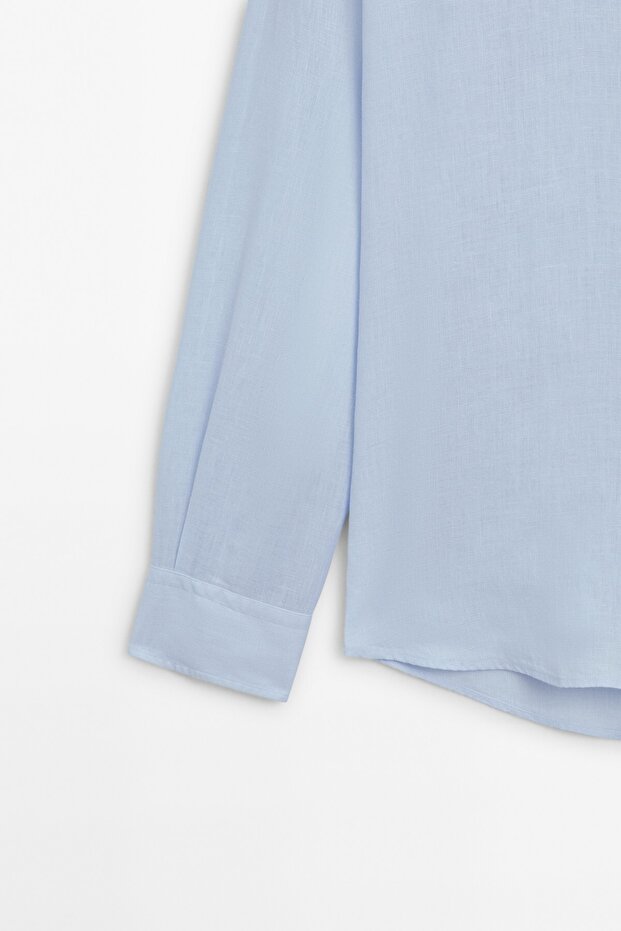 Regular Fit %100 Keten Gömlek - 7