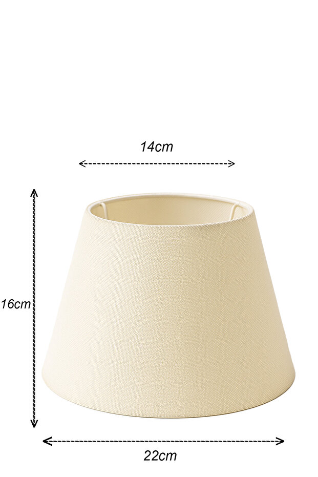 Abajur Başlığı Açık Bej (22CM) Ea96 - 3