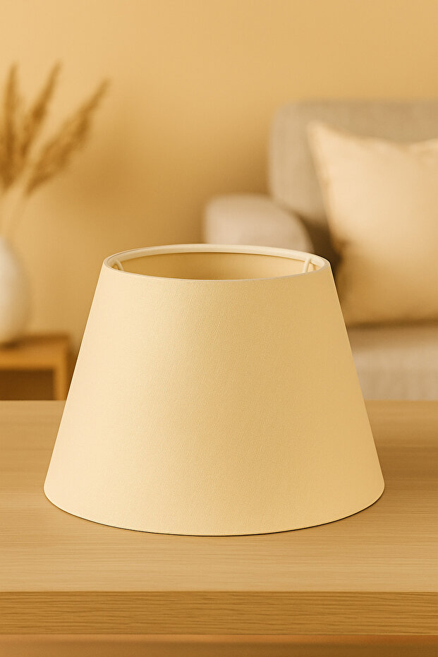 Abajur Başlığı Açık Bej (22CM) Ea96 - 1