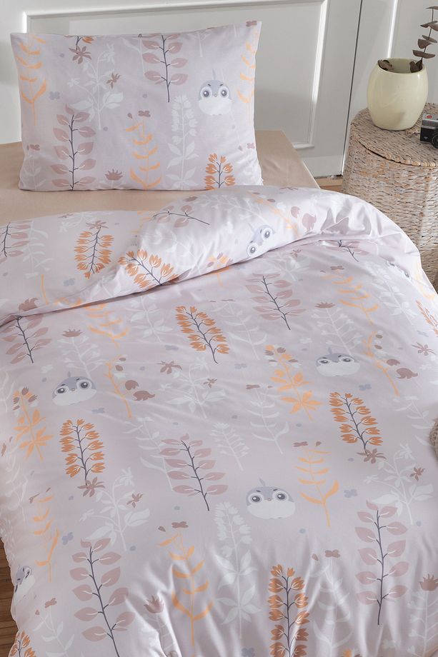 Tek Kişilik Pamuklu Nevresim Takımı 3 Parça – Cikcik Desen – Mint / Yumuşak Dokulu - 3