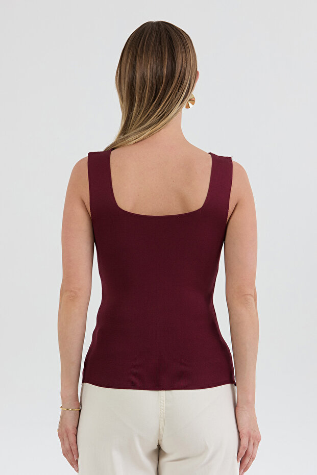 Basic Square Neck Blouse - 6