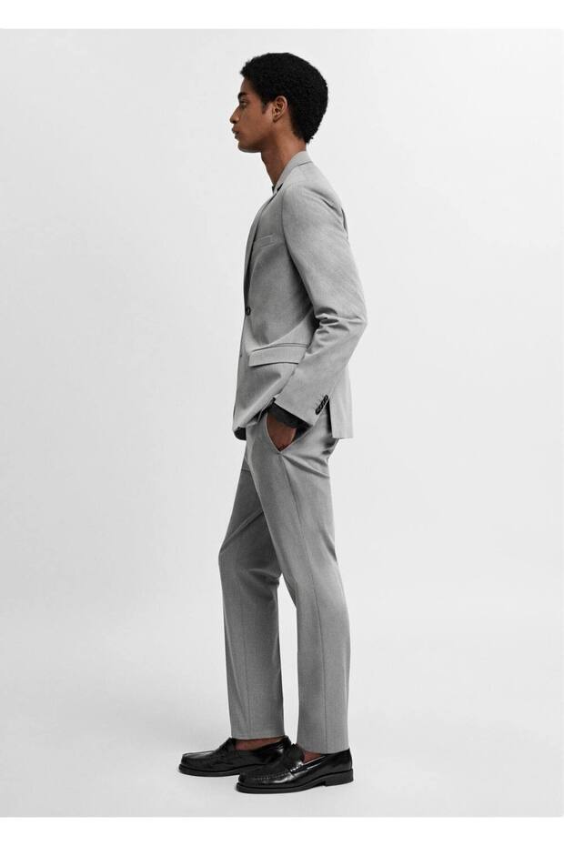 Streç kumaştan süper dar kesim blazer ceket - 6