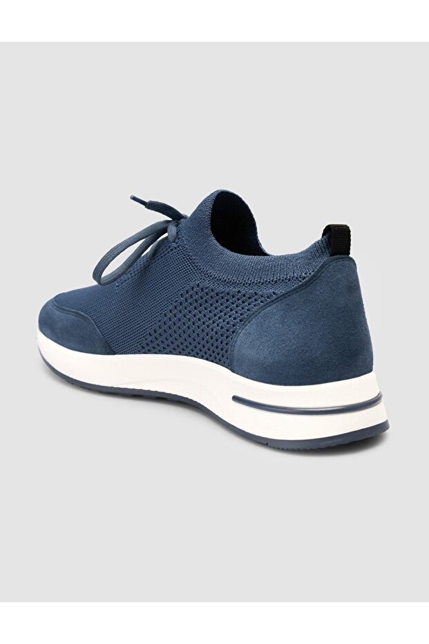 Triko Mavi Bağcıklı Erkek Spor Ayakkabı - 5