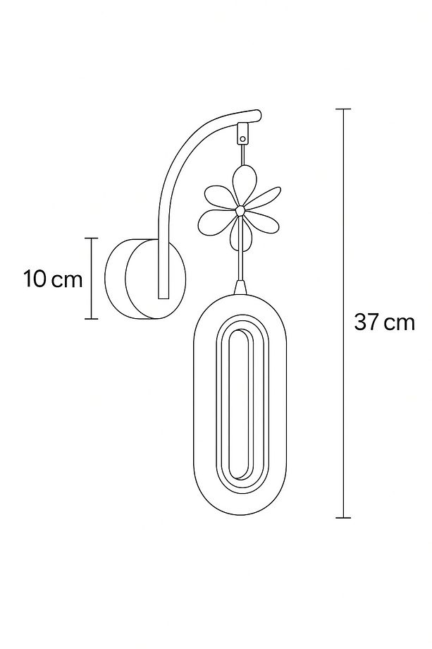 Aplik Led Alfa Tekli Gümüş Aplik - 3