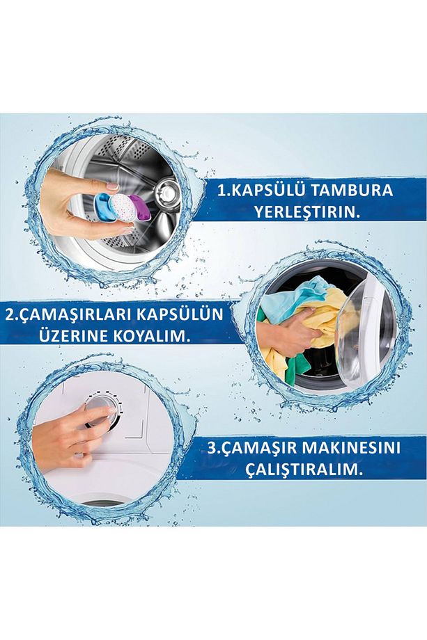 Çamaşır Makinesi Deterjanı Hepsi Bir Arada Kapsülü 22 Yıkama Beyazlar Ve Renkliler - 4