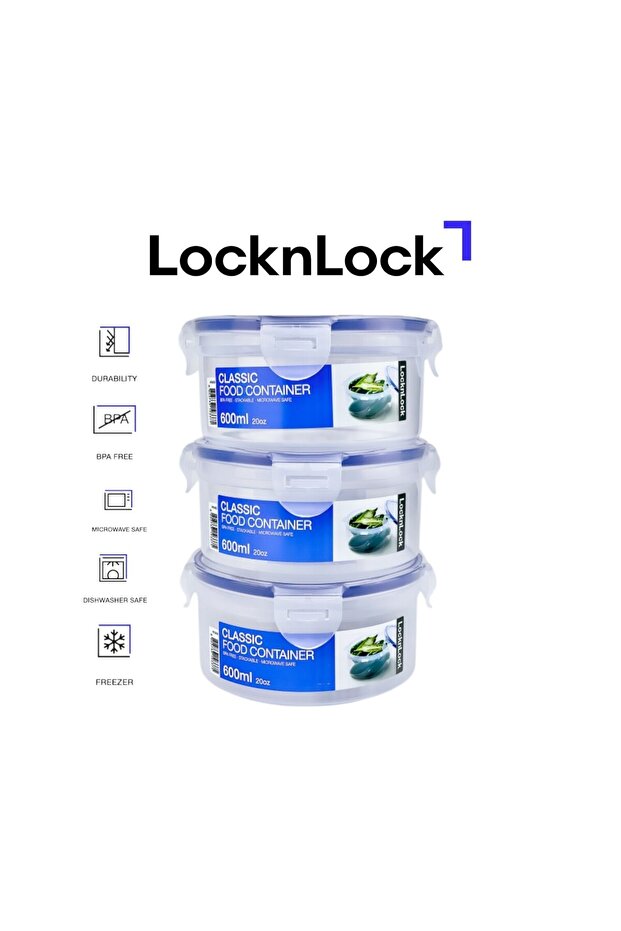 300ml Round Airtight Food Storage PACK OF 3