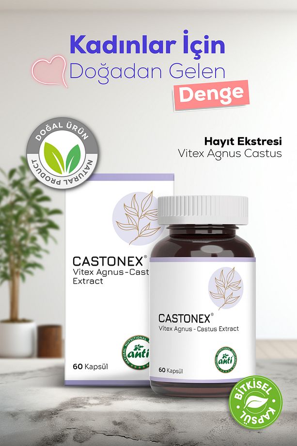 Castonex (HAYIT EKSTRESİ - VİTEX AGNUS CASTUS EXTRACT) 60 Kapsül - 1