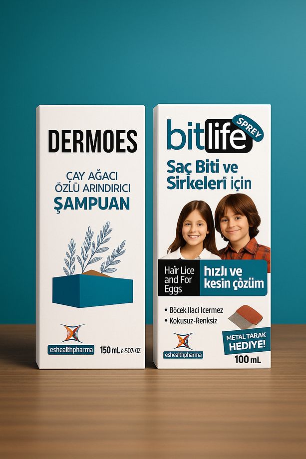 Bit Life Spreyi 100 ml + Bit Life Şampuanı 100 ml + Demir Tarak Kofre - 1