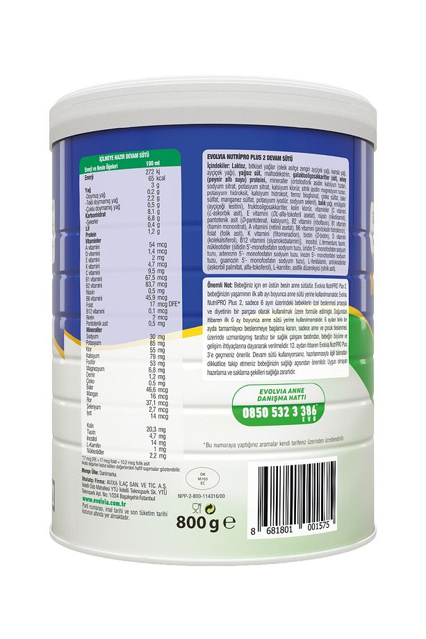 Nutripro Plus 2 Devam Sütü 800 gr X 3 Adet - 6