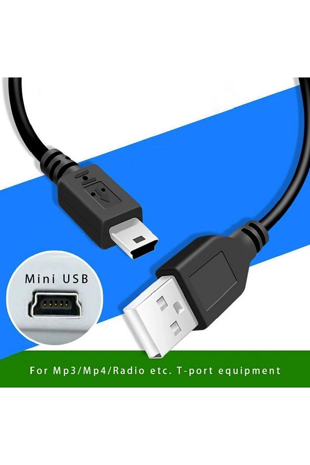 1.5 Metre Mini Usb To Usb Data Şarj Kablosu Kamera Mp3 Ps3 Radyo Navigasyon Şarj Kablosu Piramit Uç - 5