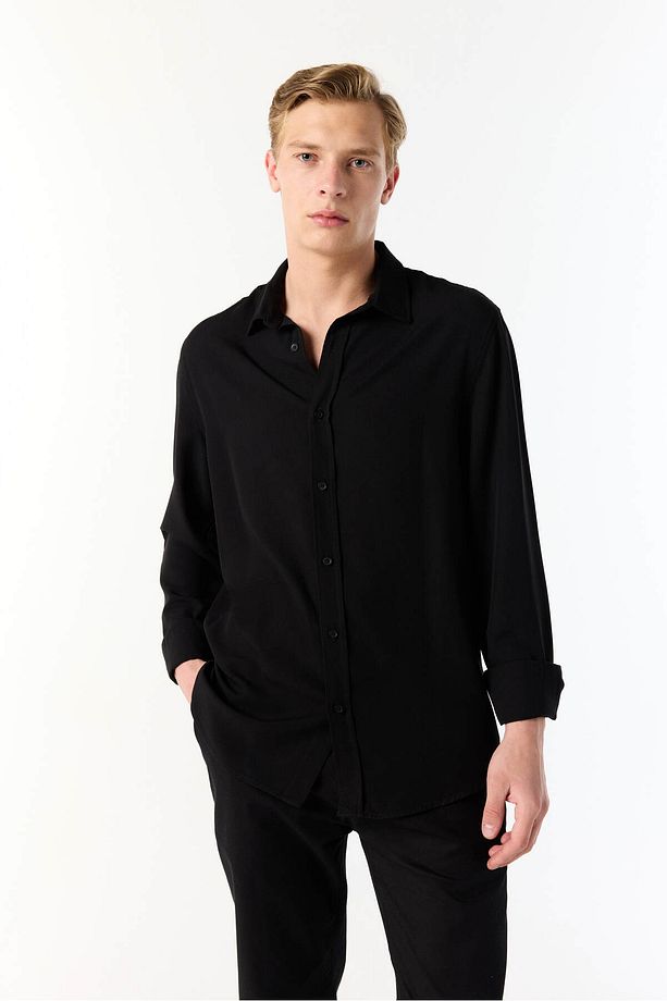 REGULAR FIT UZUN KOLLU GÖMLEK - 1