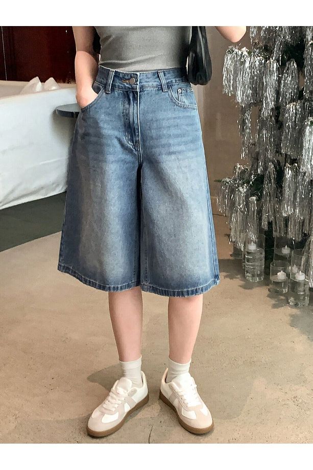 TREND Y2K BAGGY JEAN ŞORT BERMUDA - 5
