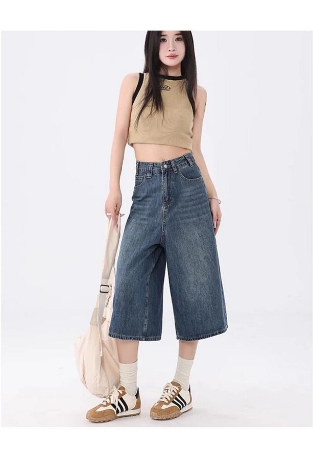 TREND Y2K BAGGY JEAN ŞORT BERMUDA - 4
