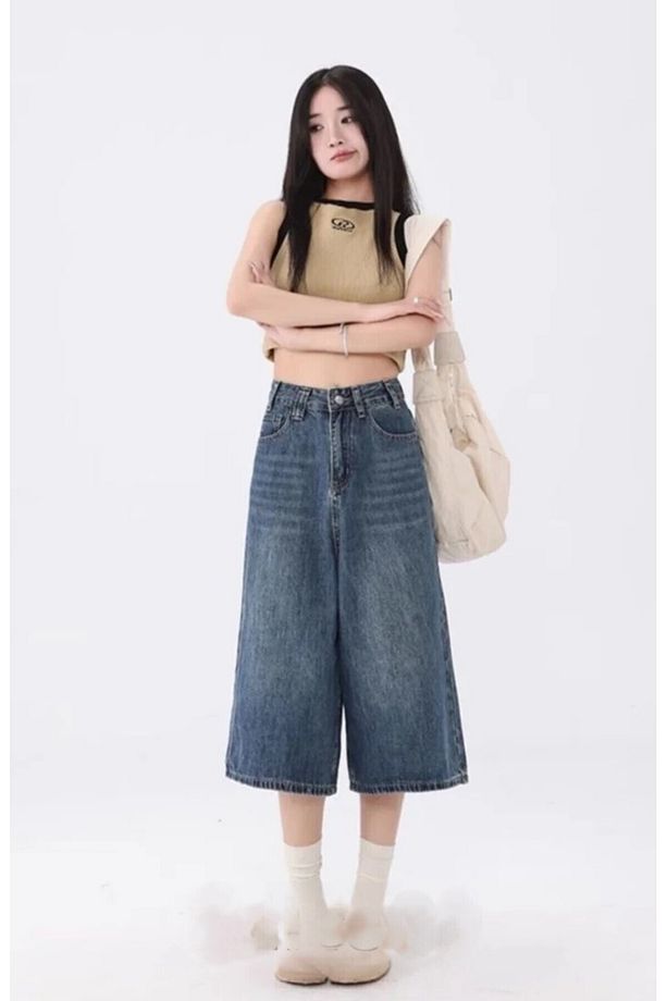 TREND Y2K BAGGY JEAN ŞORT BERMUDA - 6