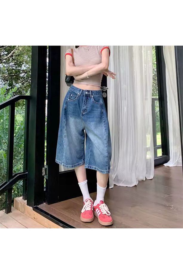 TREND Y2K BAGGY JEAN ŞORT BERMUDA - 4