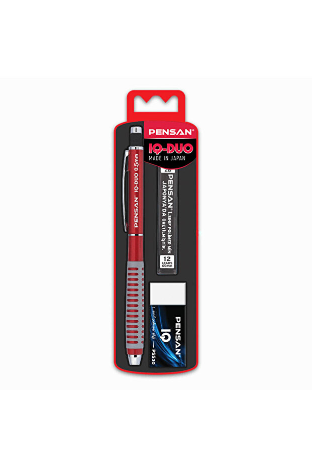 Iq Duo 0.5mm Mechanical Pencil Set - Red