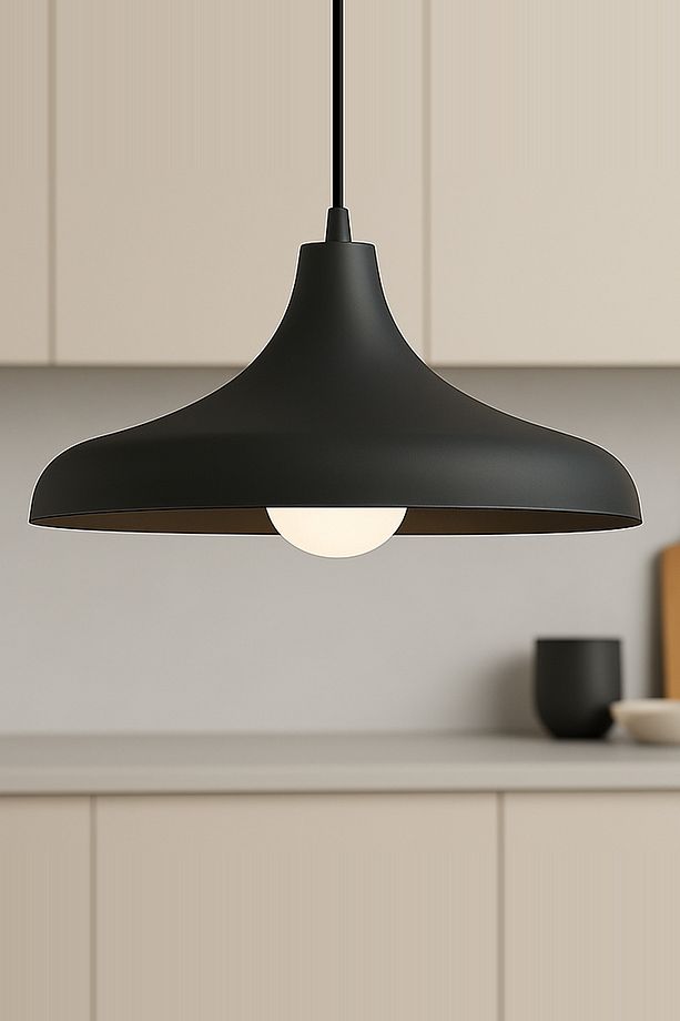 Aura Metal Tekli Siyah Sarkıt Avize Retro Rustik Model Modern Endüstriyel Mufak Hol Cafe Salon Avize - 1