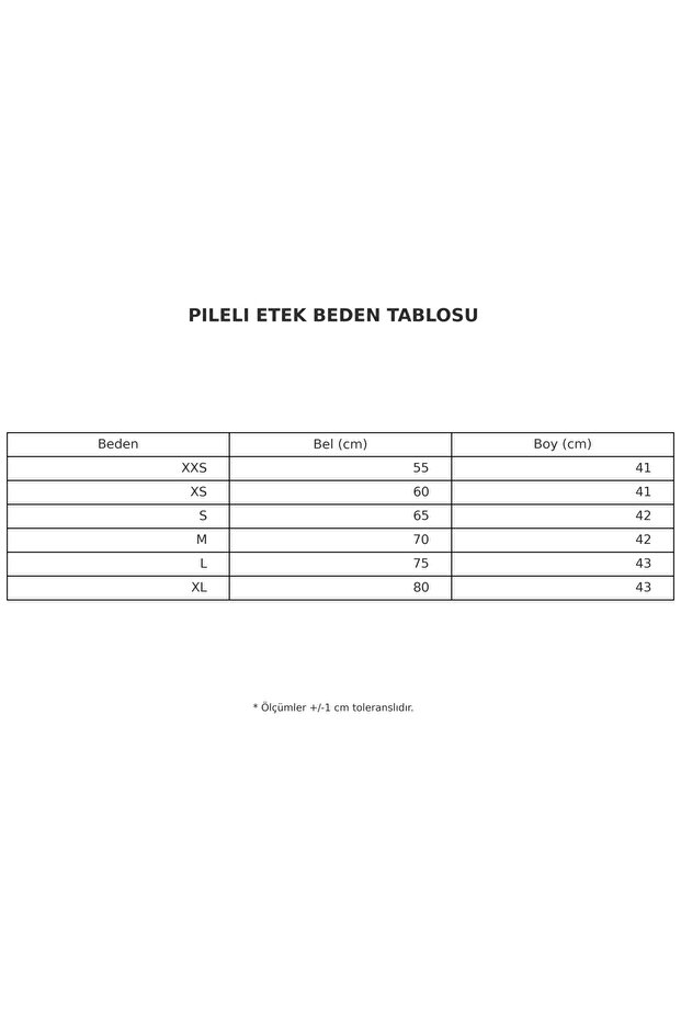 Siyah Çift Şeritli Pileli Etek - 3