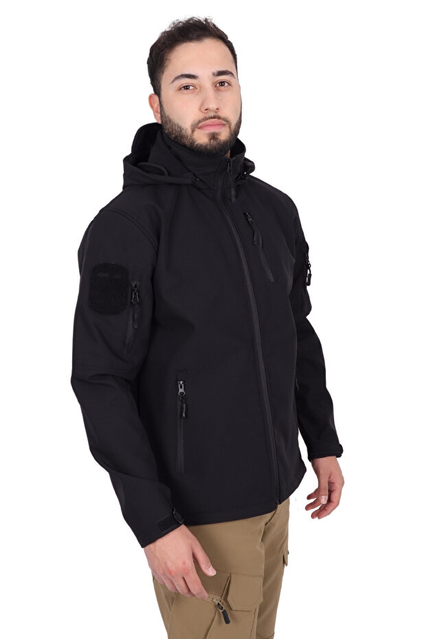 Siyah Tactical Softshell Mont - 4