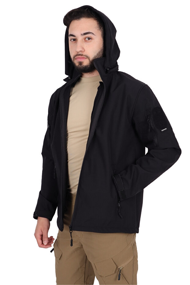 Siyah Tactical Softshell Mont - 3