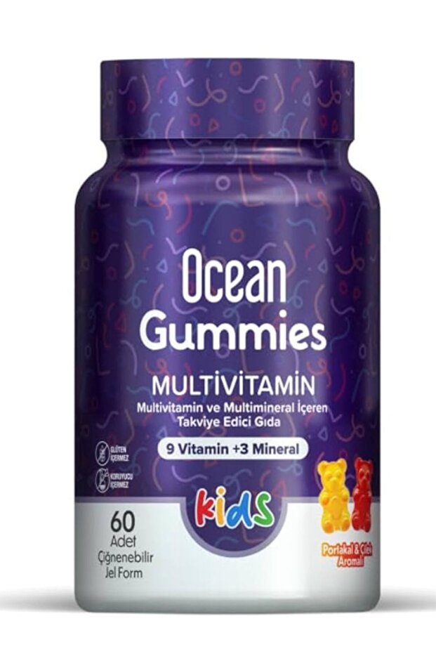 OCEAN SMART GUMMIES MULTİVİTAMİN 60 ADET ÇİĞNENEBİLİR JEL FORM - 1