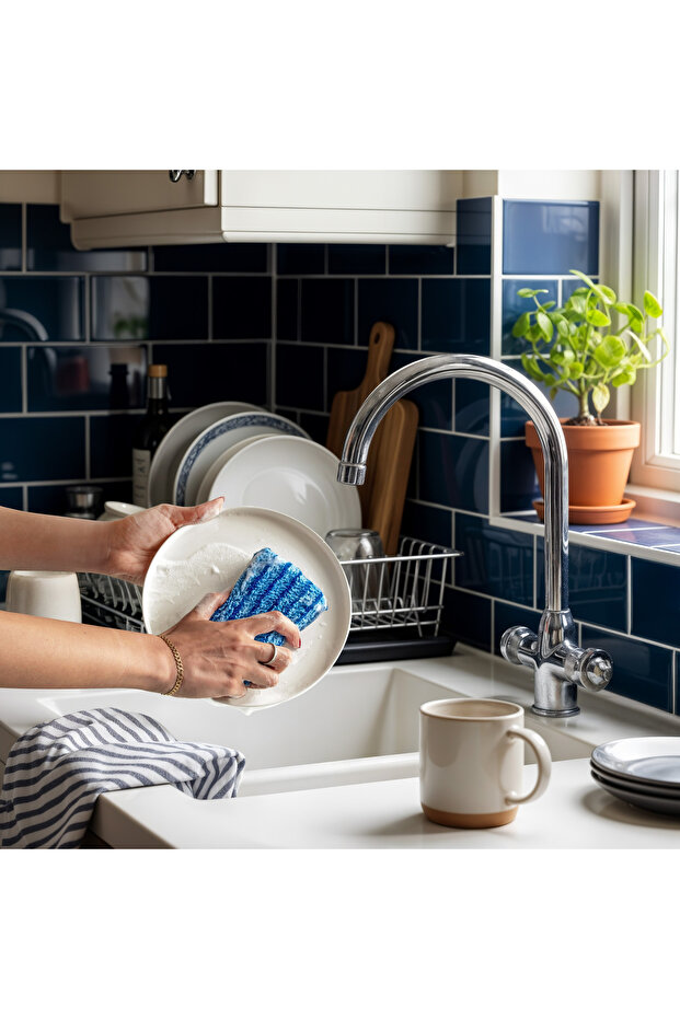 Ultrafiber Dish Sponge | Two-Way Texture That Shines Without Drawing Lines - 5