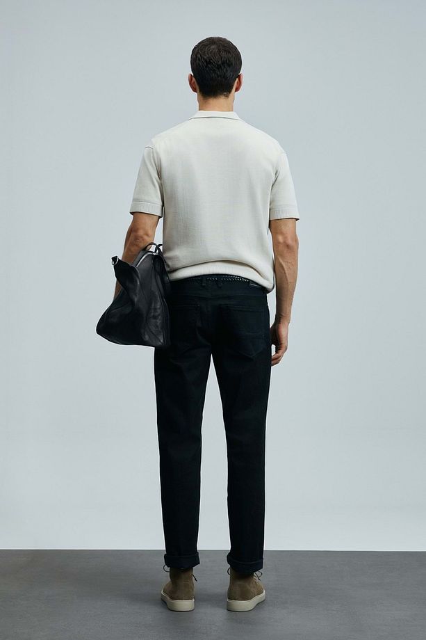 111200211 Jashua Smart Jean Erkek Pantolon Regular Fit Erkek Kot Pantolon SİYAH - 7