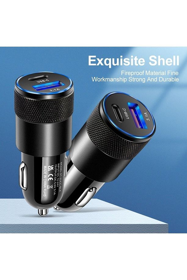 Araç Çakmaklık Hızlı Şarj Aleti I Phone Ve Android Uyumlu Type-c Ve Usb Girişli - 2