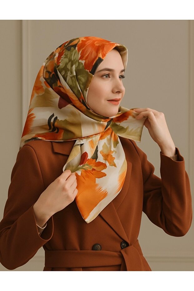 Women's Green Silk Scarf
