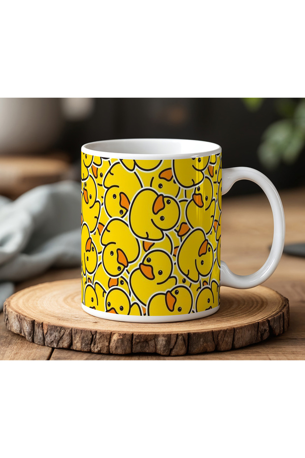 White Ceramic Printed Mug Cup 330ml with Chick Design