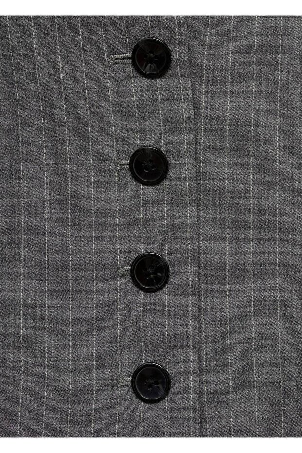 İnce çizgili yelek - 7